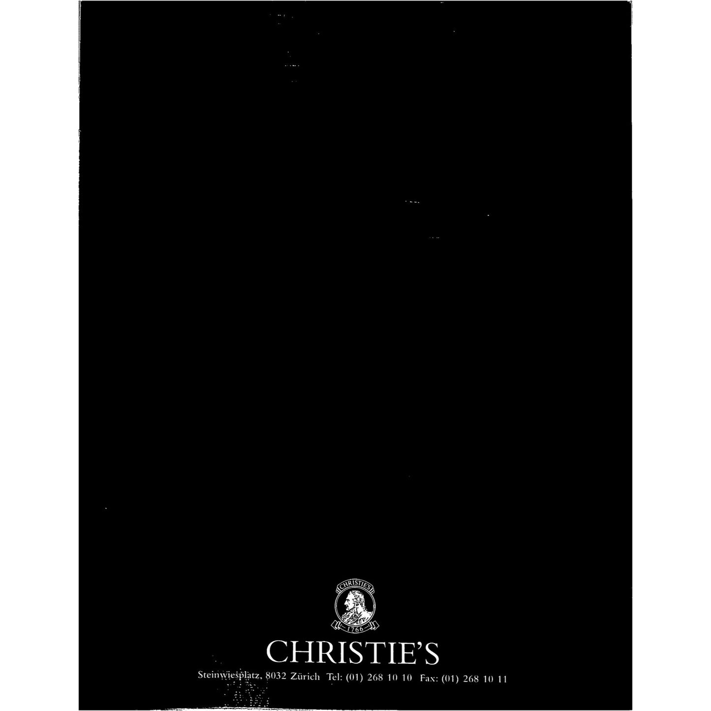Christie's Schweizer Kunst Auction Catalog, April 1997