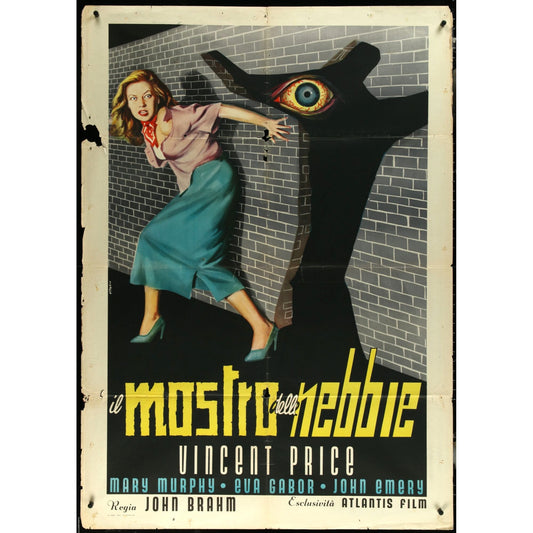 MAD MAGICIAN Italian Original 1958 Theatrical Folded Movie Poster 39" x 55"