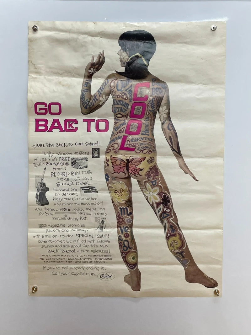 Capitol Records Go Back To Cool School Promo Poster 1960s