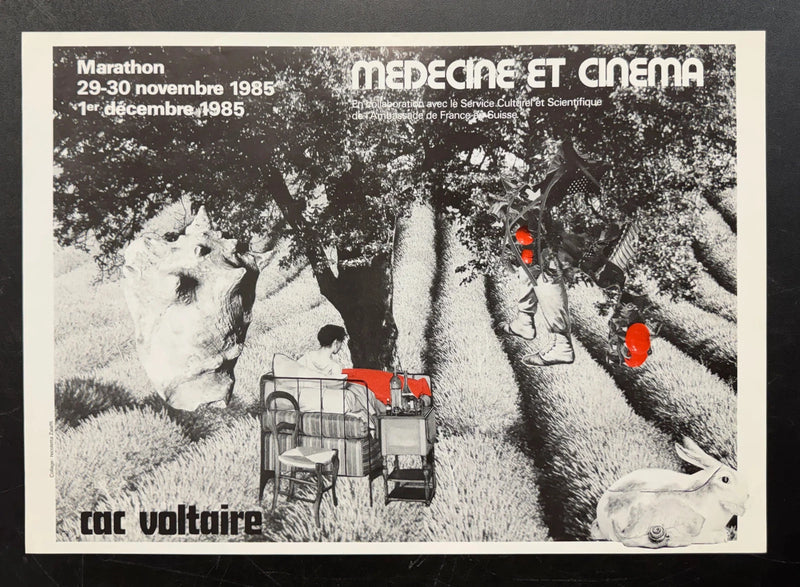 Médecine et Cinéma (1985) CAC Voltaire French Poster Rolled 15.75x22.75