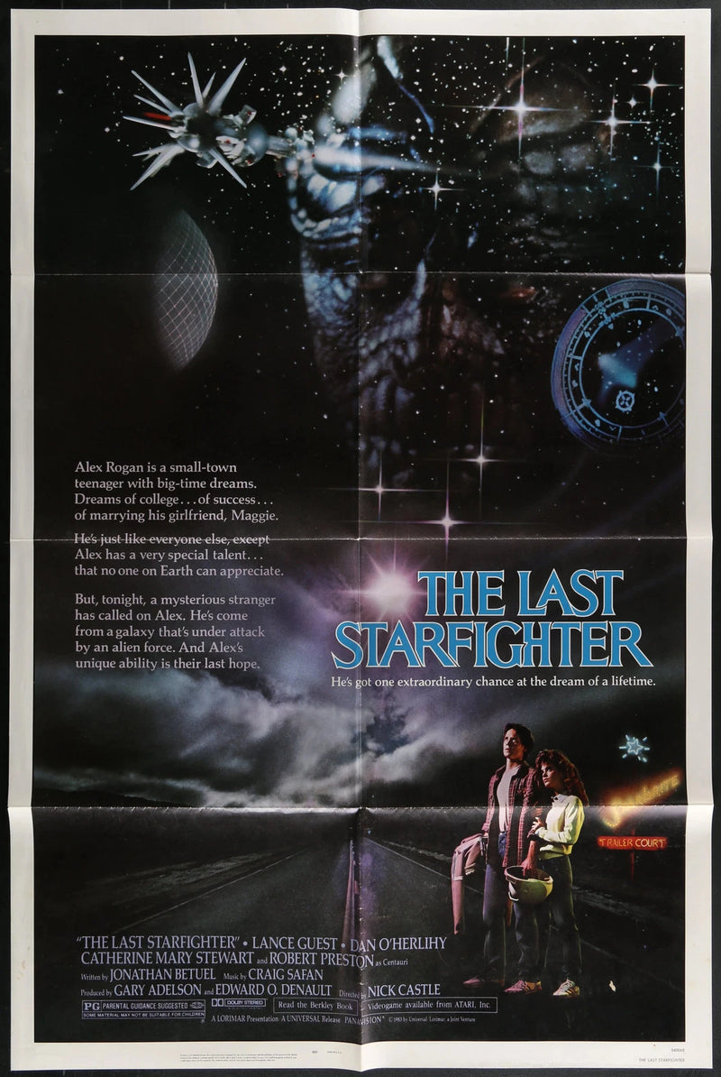 The Last Starfighter (1984) Original One Sheet Poster 27x41 Sci-Fi