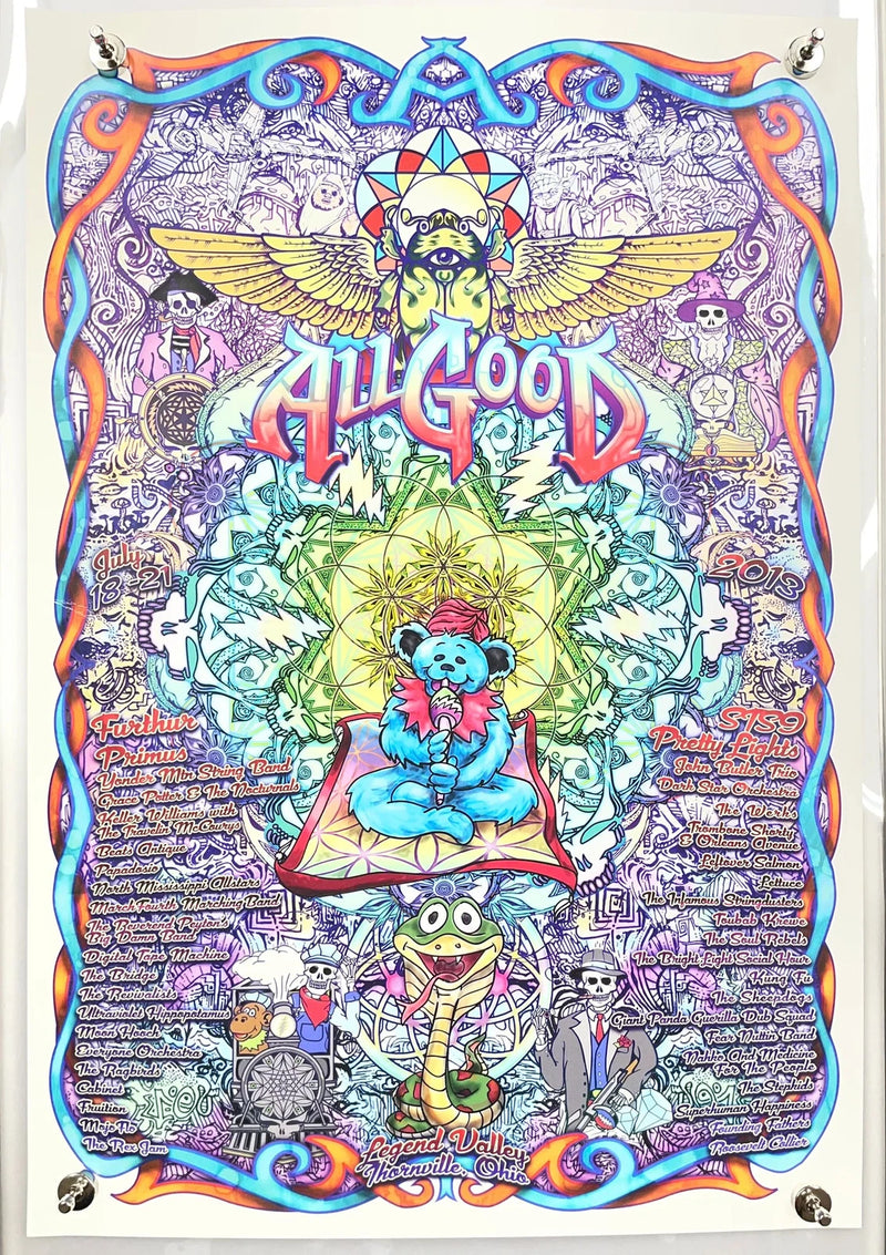 All Good Festival 2010 13x19 Concert Poster Grateful Dead Jam Band Art