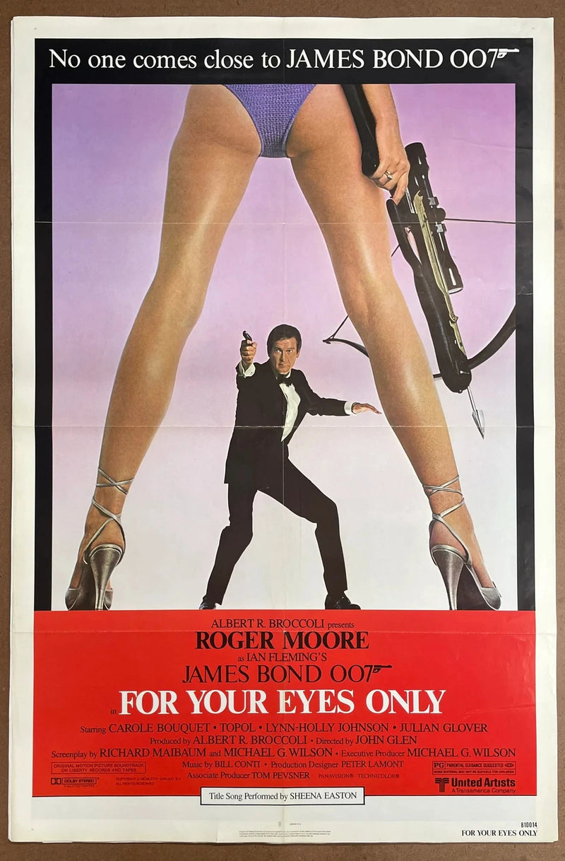 For Your Eyes Only 1981 Original US One Sheet Folded Movie Poster 007