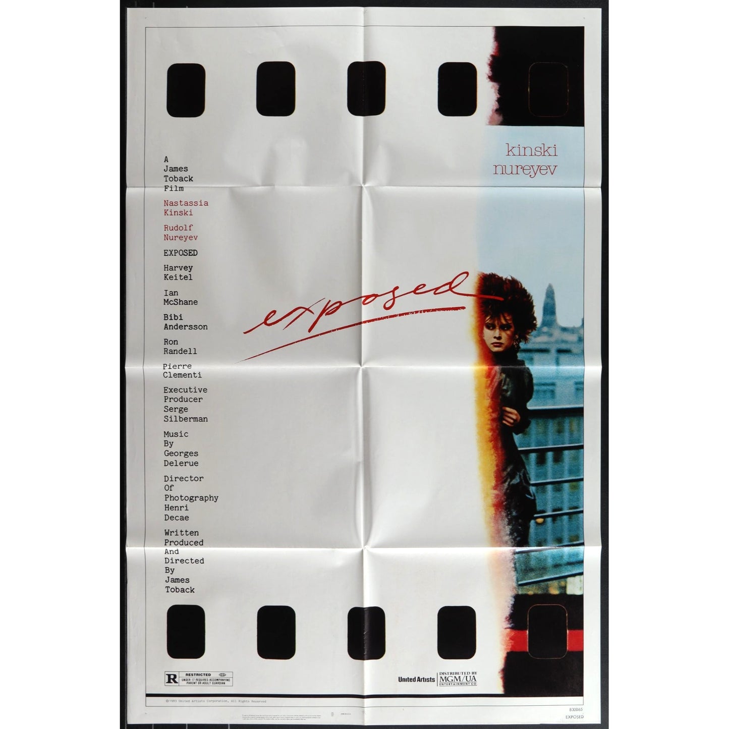 Exposed (1983) Original Movie Poster Folded 27x41
