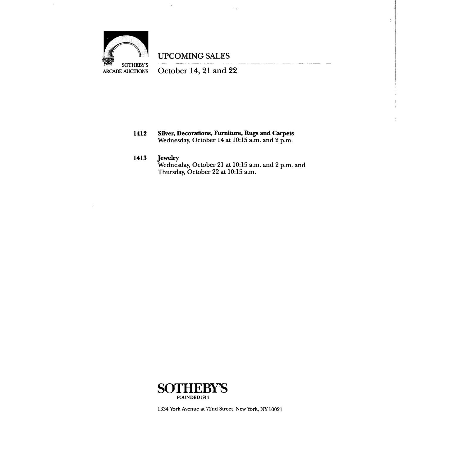 Sotheby's Contemporary Art Auction Catalog October 9, 1992