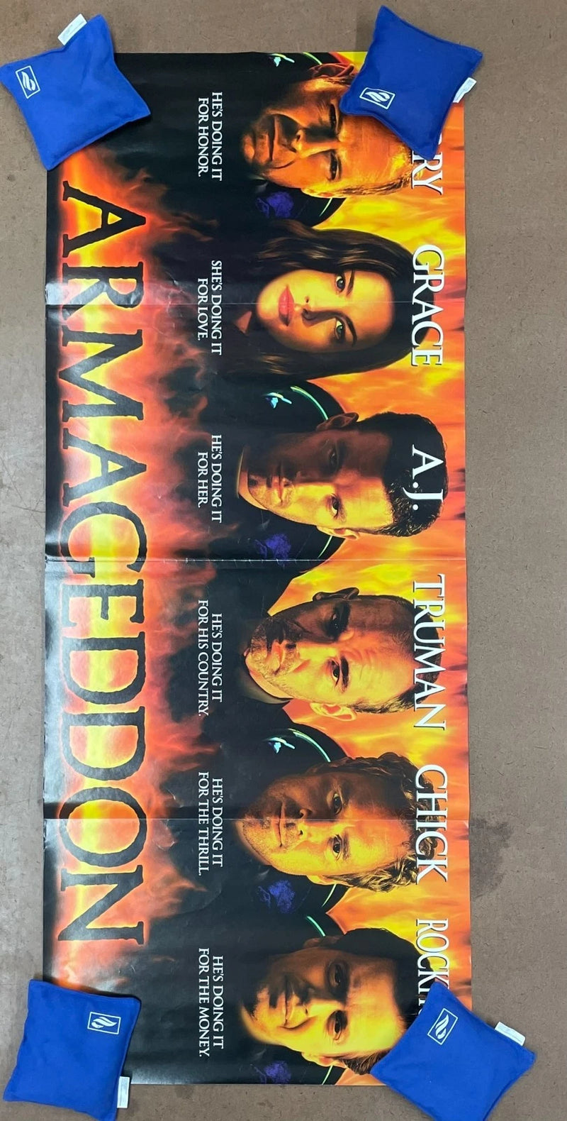 Armageddon 1998 Movie Poster 21x51 Bruce Willis