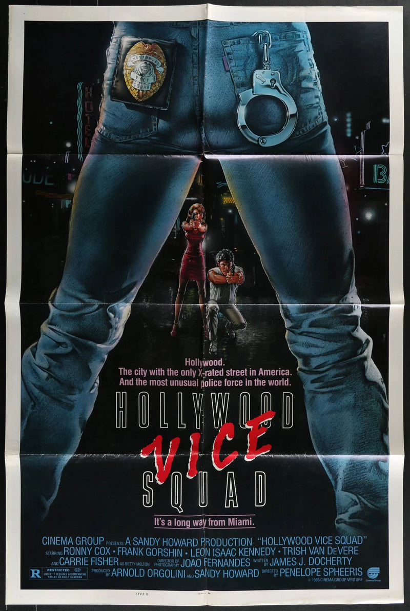 Hollywood Vice Squad 1986 Original Movie Poster One Sheet 27x41 Carrie Fisher