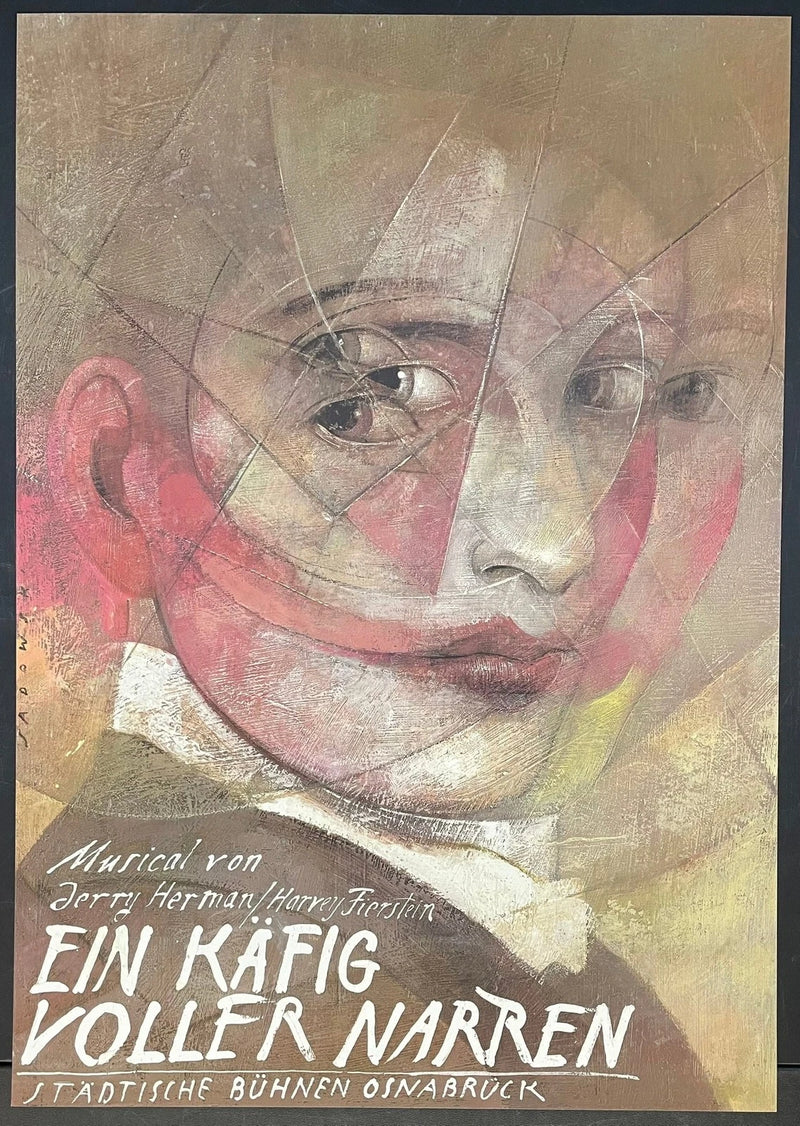 Ein Kaefig Voller Narren (1980s) Original German Theatre Poster 23x33