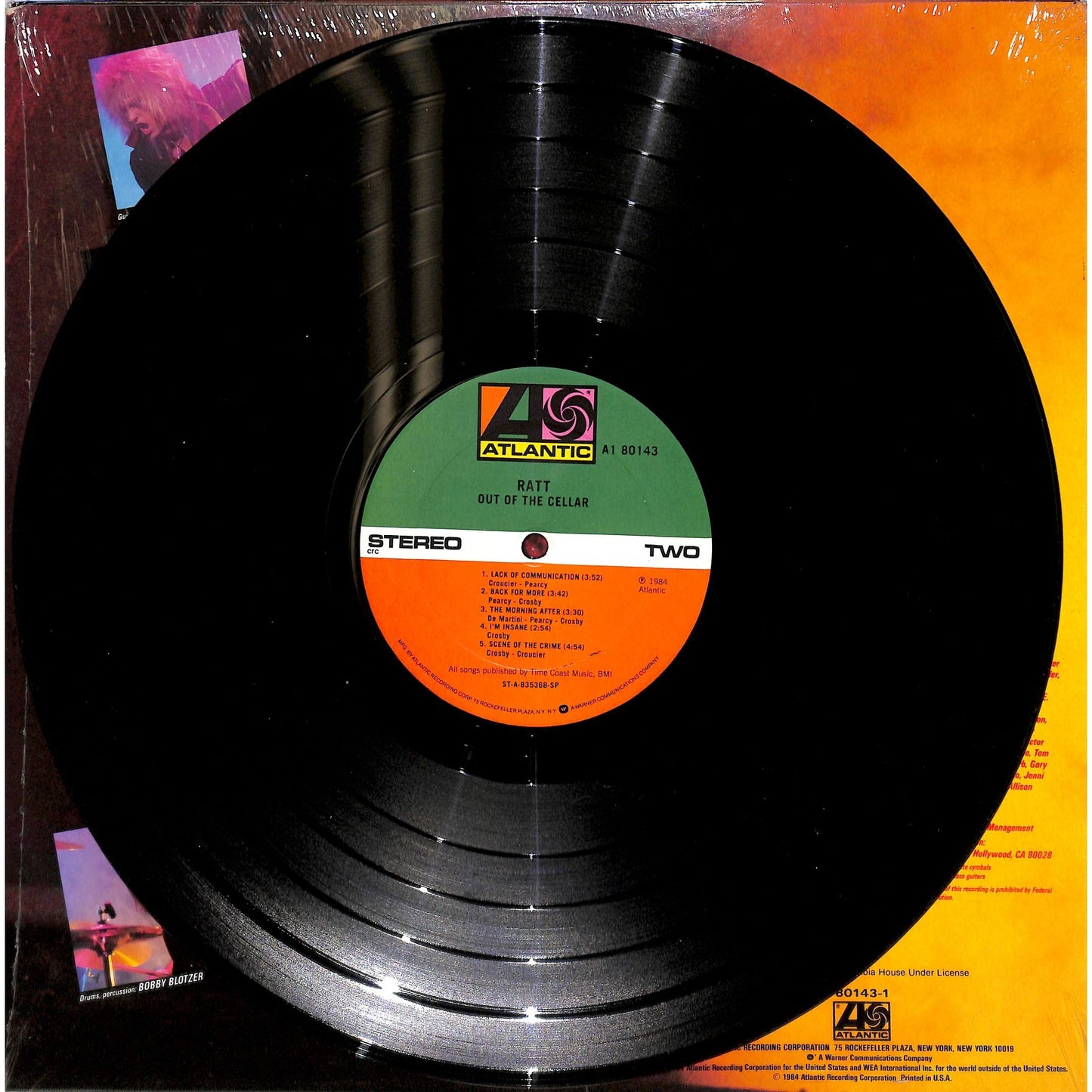 Ratt - Out of the Cellar Vinyl Record A1-80143