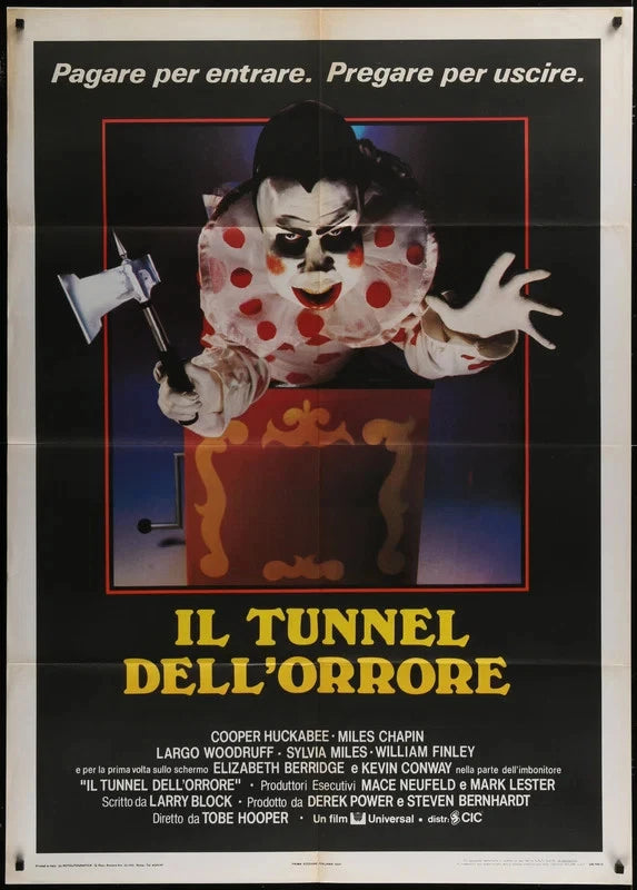 The Funhouse 1981 Original Italian 1P Movie Poster 39x55 Tobe Hooper Horror