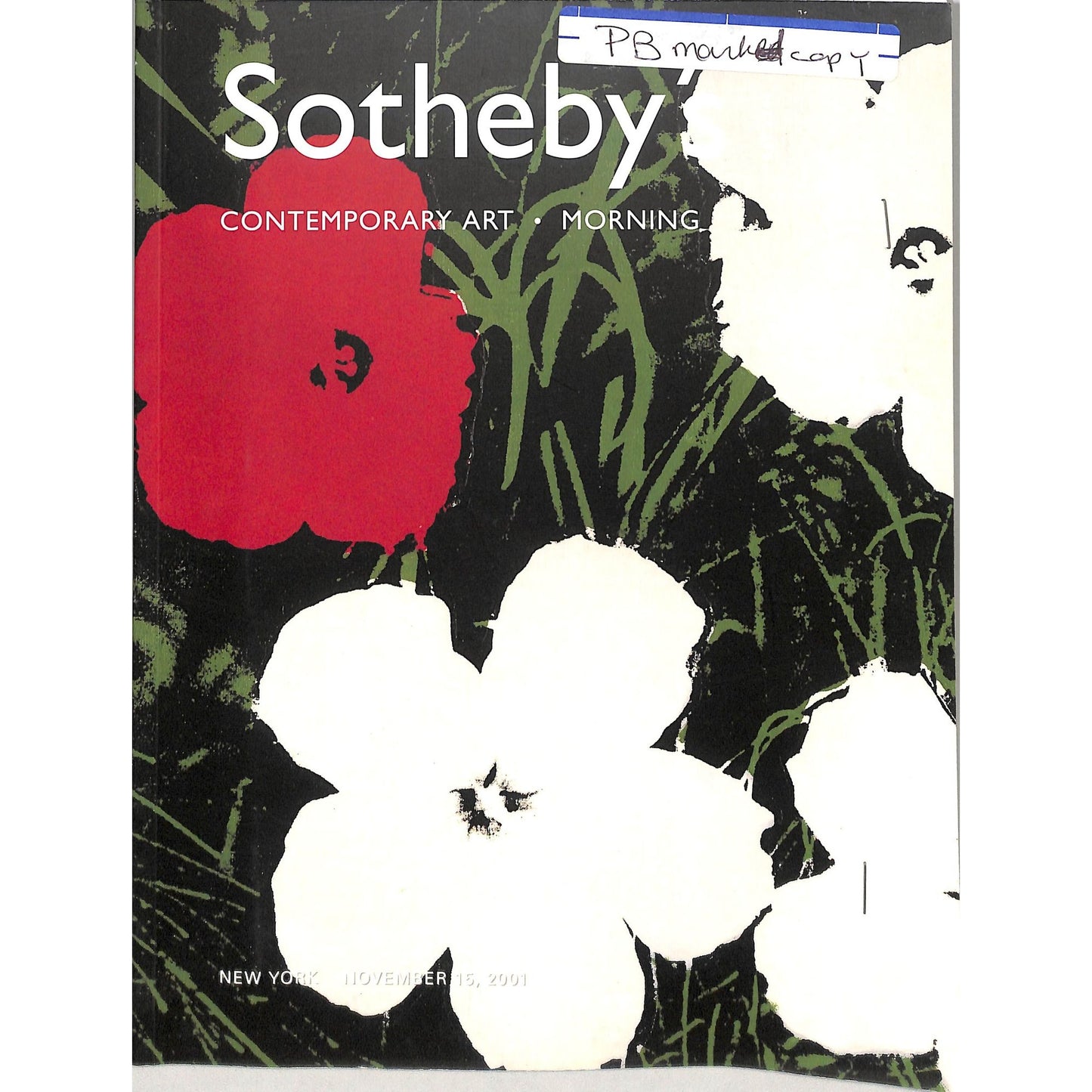 Sotheby's Contemporary Art Part 2 Morning Auction Catalog November 15, 2001