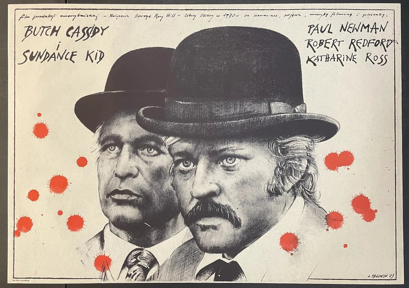 Butch Cassidy and the Sundance Kid (1970) Original Polish Poster 27x38