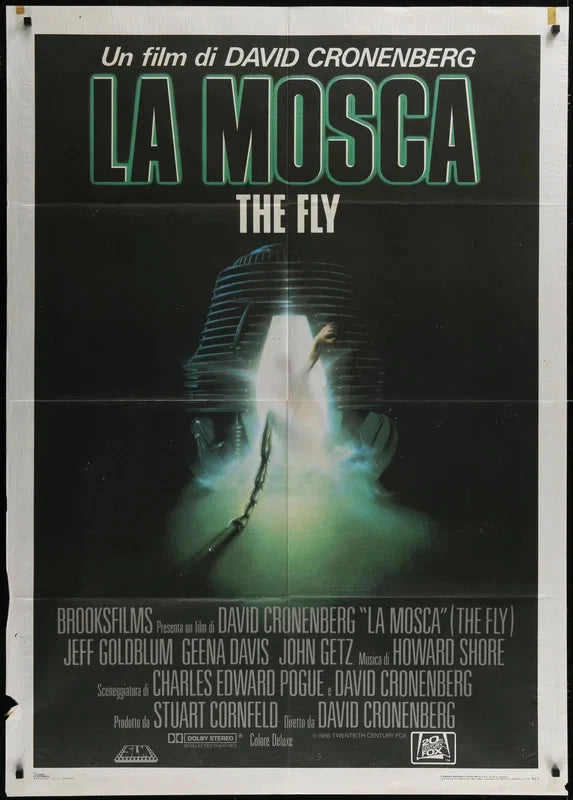 The Fly 1986 Original Italian 1P Movie Poster 39x55 Jeff Goldblum Cronenberg