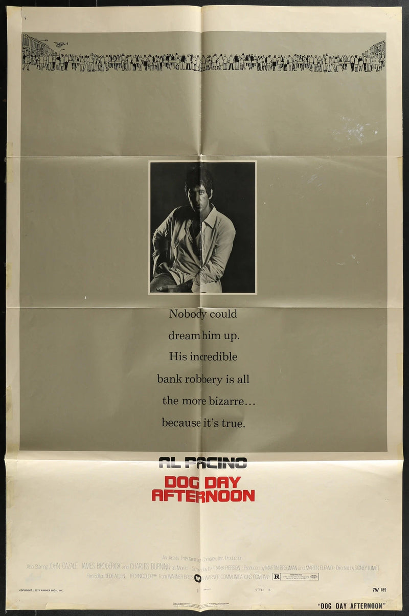 Dog Day Afternoon 1975 Original Movie Poster 27x41 Al Pacino Crime Drama
