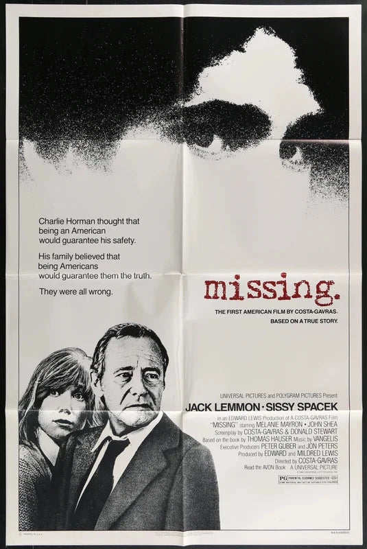 Missing (1982) Original Movie Poster One Sheet 27x41 Jack Lemmon Sissy Spacek US