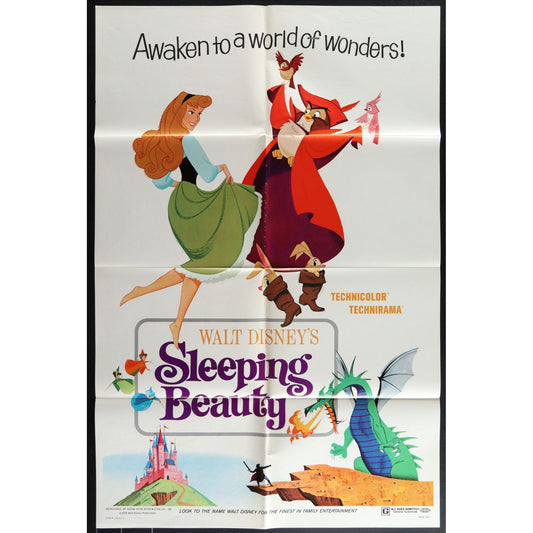 Sleeping Beauty (1959) Original Movie Poster Folded 27x41