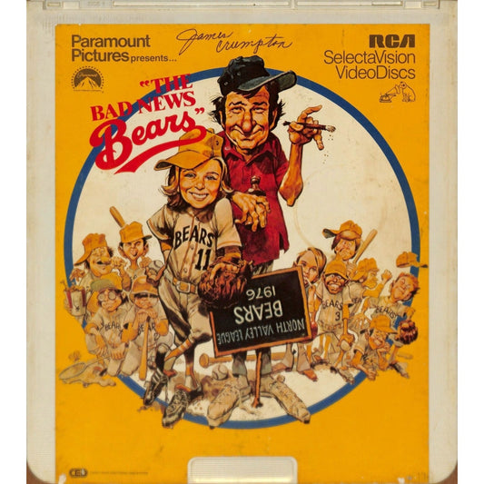 The bad news bears (1976) Vintage CED RCA SelectaVision Videodisc TESTED WORKING