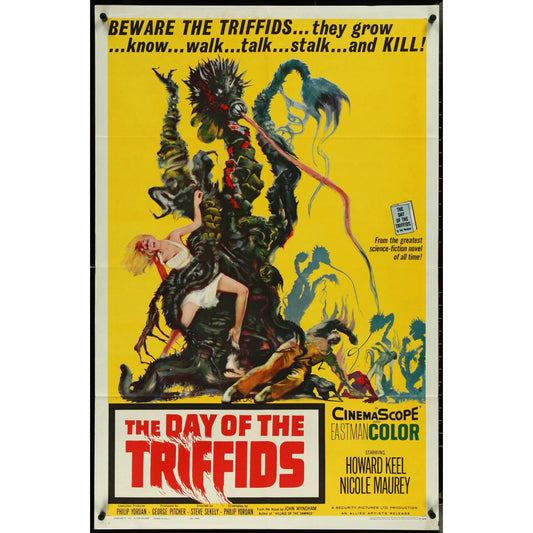 Day of the Triffids (1962) Original movie Poster 27" x 41" Howard Keel
