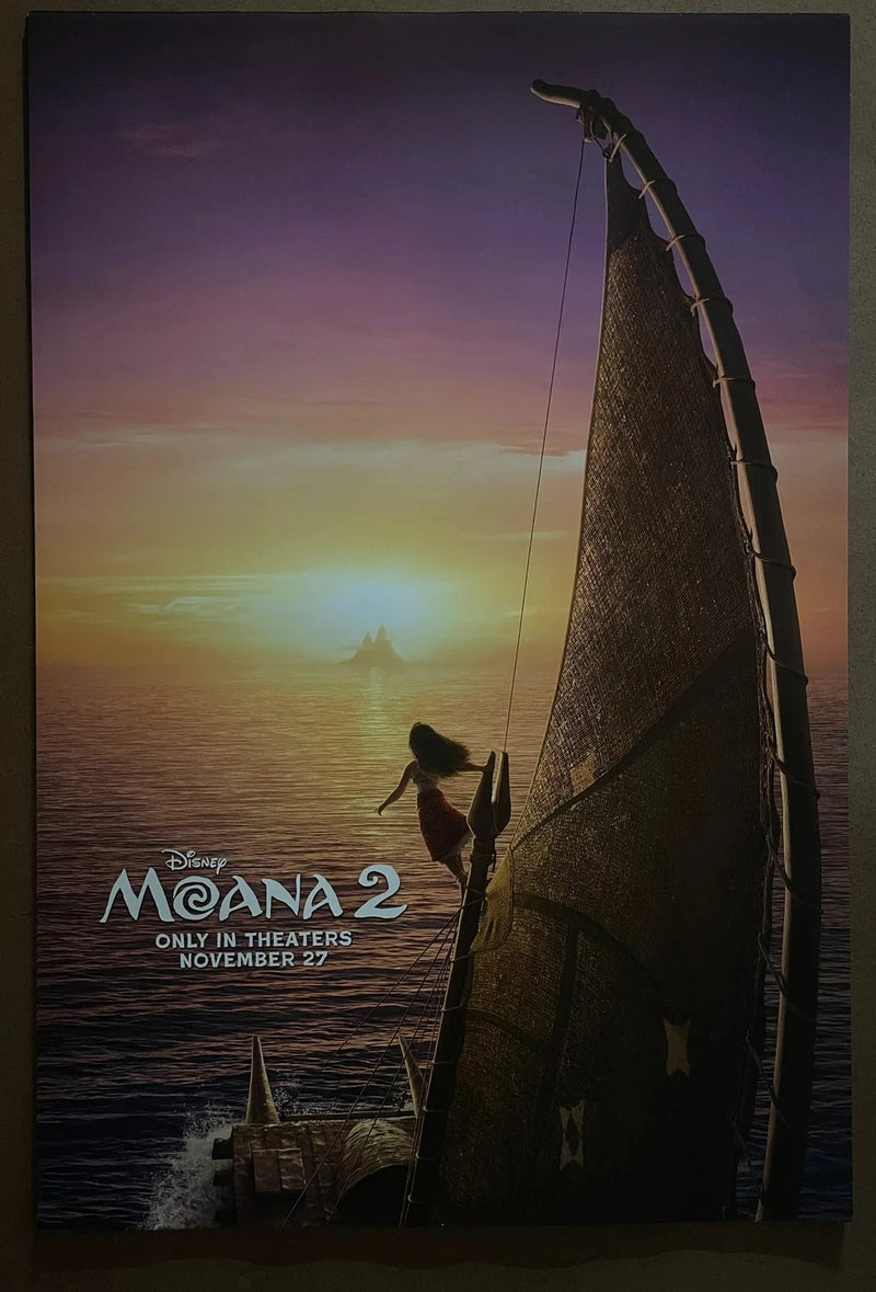 Moana 2 2024 Disney US One-Sheet Rolled DS 27x40 Animated Adventure Poster