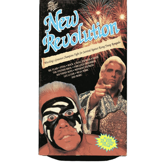 New Revolution (1990) Wrestling VHA Tape Flair vs. Sting for The Title