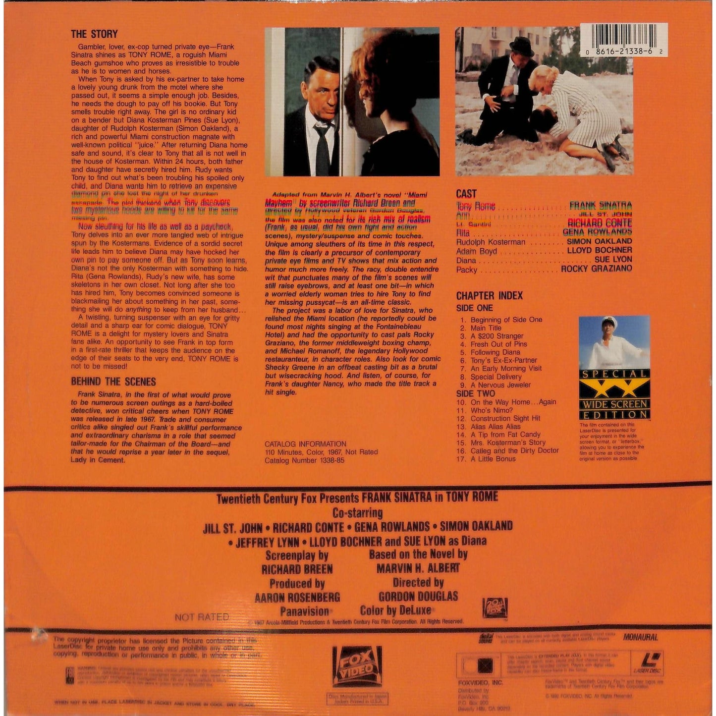 Tony Rome (1967) Laserdisc Video