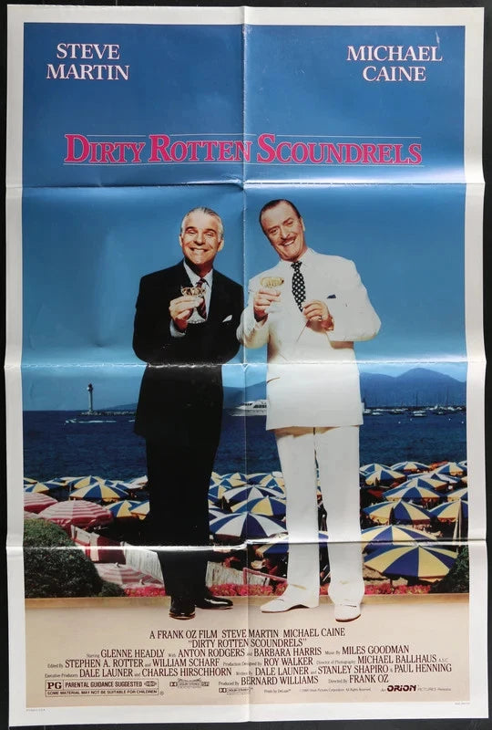 Dirty Rotten Scoundrels (1988) Original Movie Poster 27x41 Steve Martin Caine