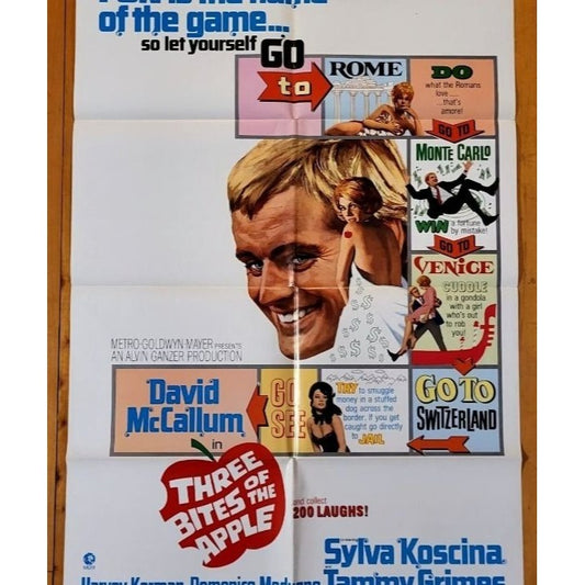 Three Bites of the Apple (1967) Original Movie Poster 27x41 Folded George Wells