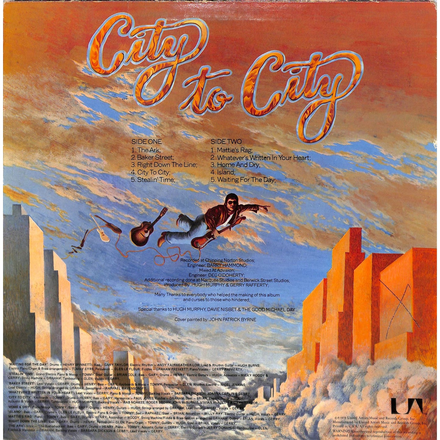 Gerry Rafferty City to City (1978) UA-LA840-G