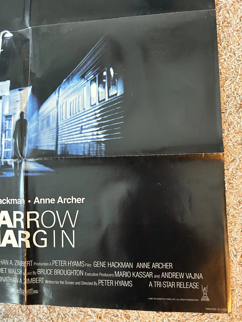 Narrow Margin (1990) Orig. Movie Poster One-Sheet 27x40 Folded Gene Hackman BP89