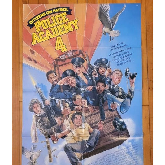 Police Academy 4 (1987) Original Movie Poster 27x41 Folded Steve Guttenberg