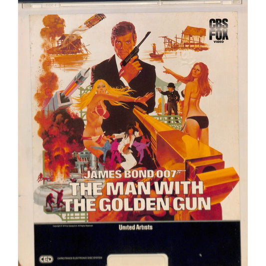 James Bond: The Man With The Golden Gun (1974) CED RCA SelectaVision TESTED WORKING
