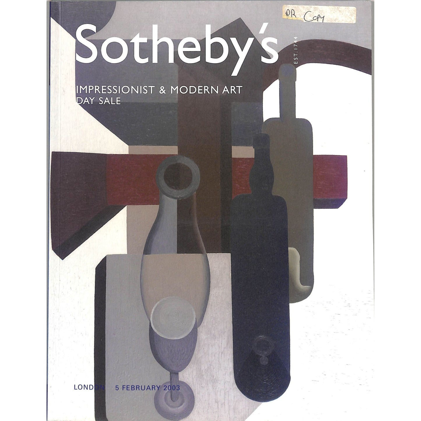 Sotheby's Impressionist and Modern Art Auction Catalog Feb 5, 2003