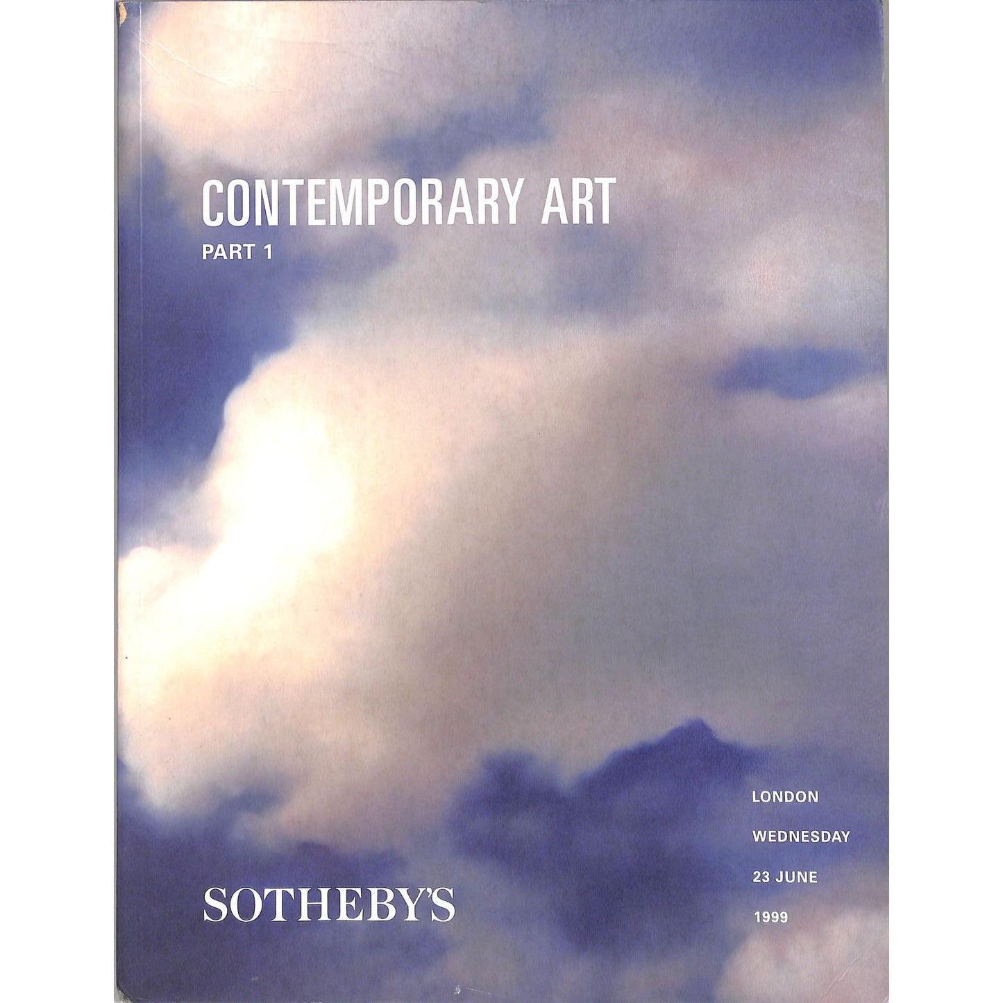 Sotheby's Contemporary Art Part 1 Auction Catalog June 23, 1999