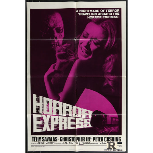 Horror Express (1972) Original Movie Poster Folded 27x41