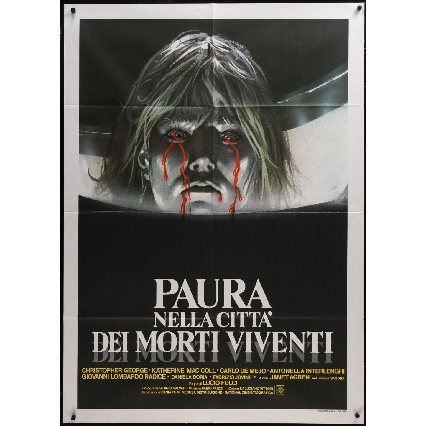 Gates of Hell (R1983) Original Italian Movie Poster 39x55