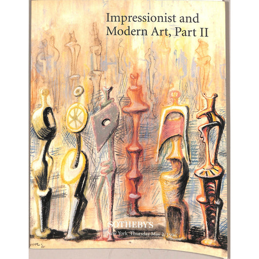 Sotheby's Impressionist and Modern Art, Part 2 Auction Catalog May 2, 1996