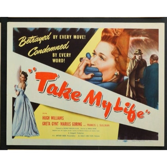 Take My Life (1947) Original Lobby Card Movie Poster 11x14
