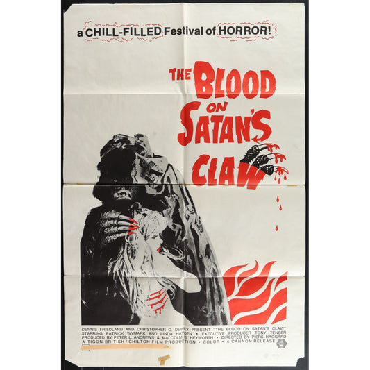 The Blood on Satan's Claw (1971) Original Movie Poster Folded 27x41