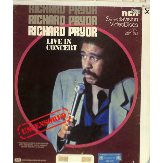 Richard Pryor Live in Concert (1981) Vintage CED Videodisc TESTED WORKING