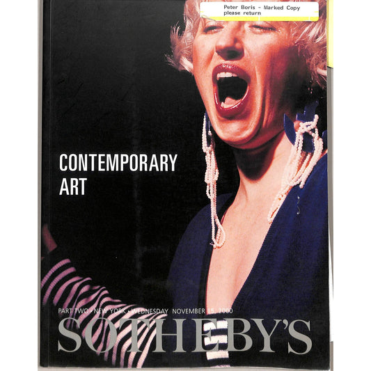 Sotheby's Contemporary Art Auction Catalog November 15, 2000