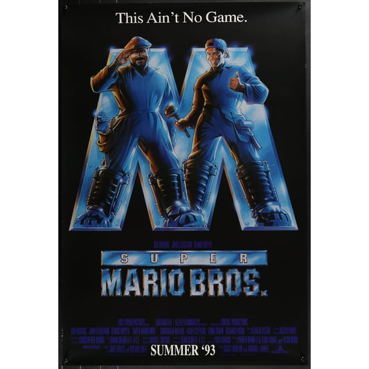 Super Mario Bros. (1993) Original Double-sided Movie Poster Rolled 27x40