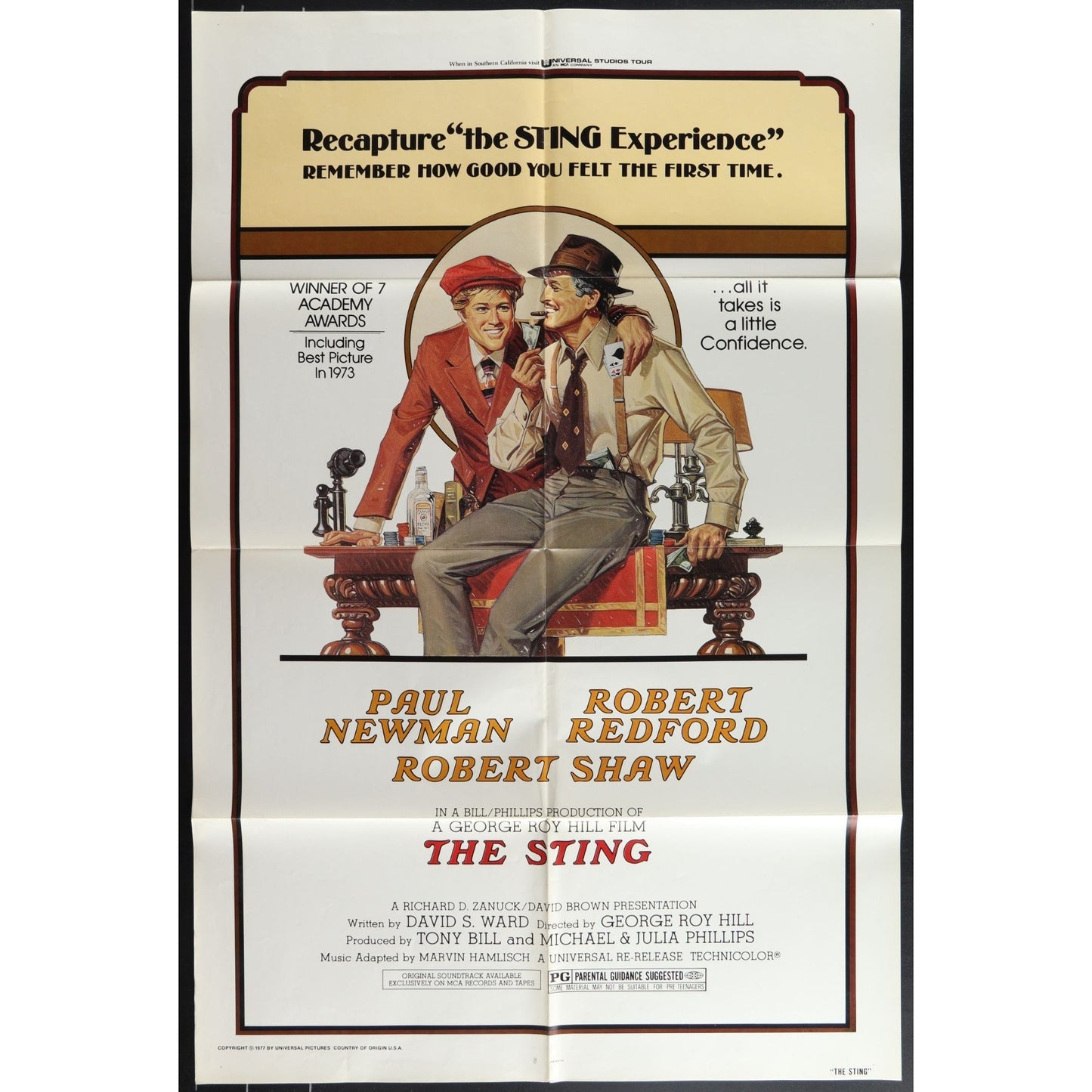 The Sting (1973) Original Movie Poster Folded 27x41