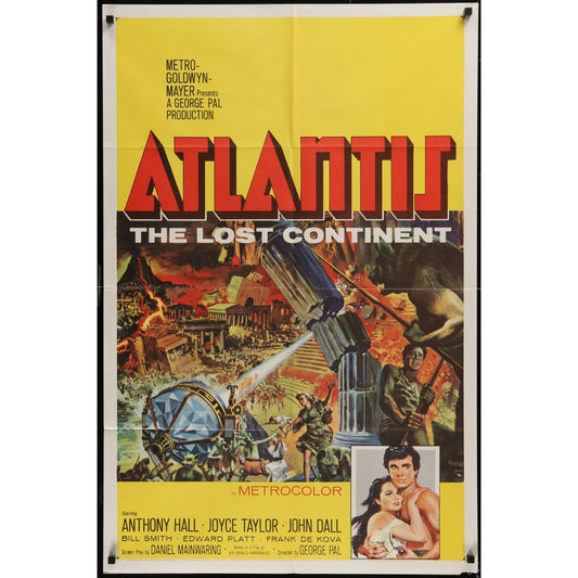 Atlantis: The Lost Continent (1961) Original Movie Poster Folded 27x41