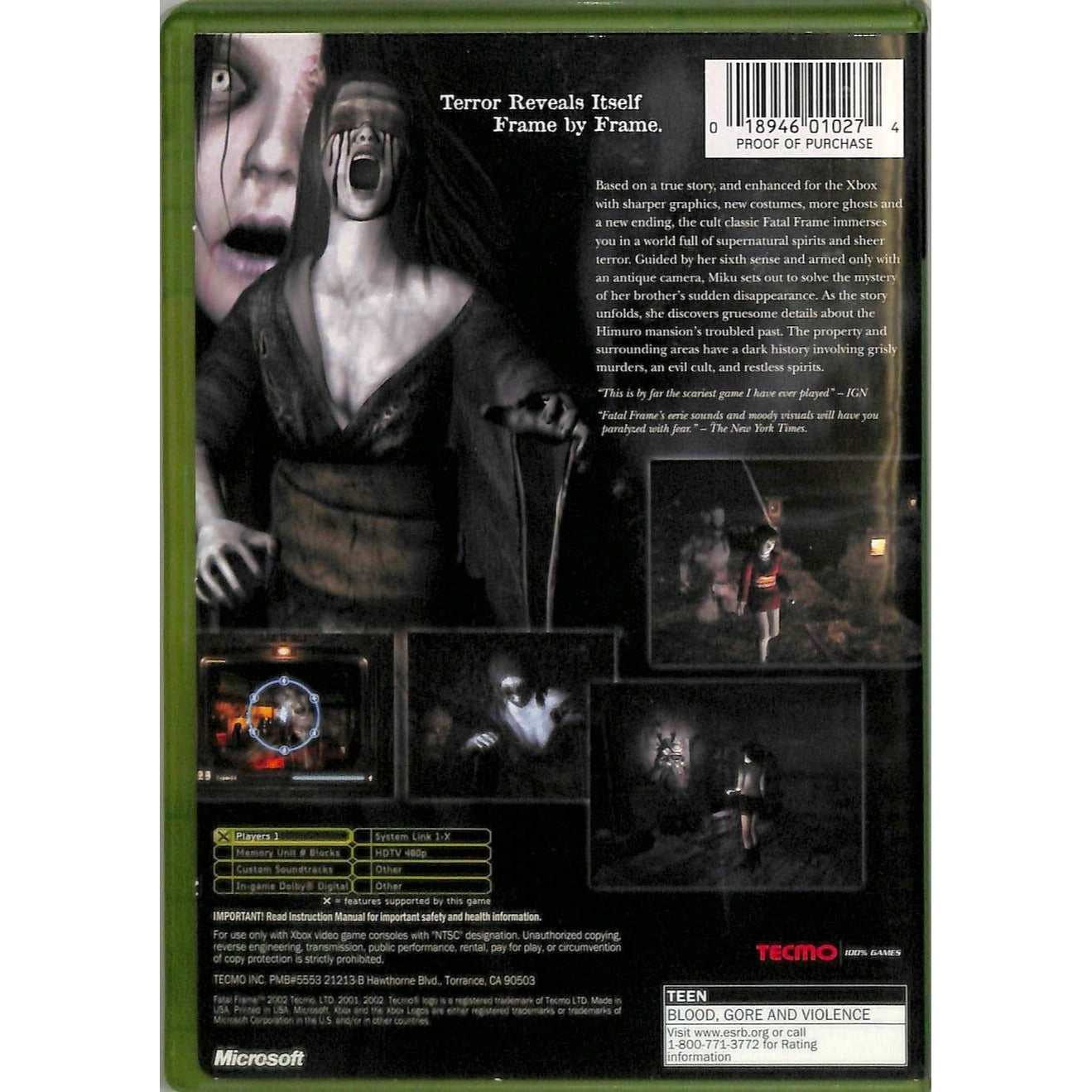 Fatal Frame (Xbox, 2002) CIB