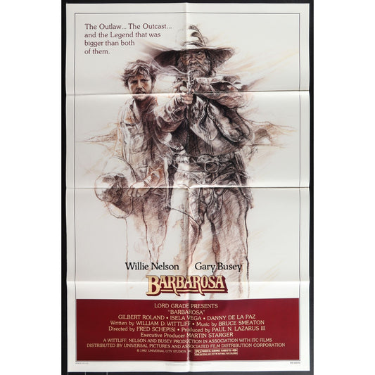 Barbarosa (1982) Original Movie Poster Folded 27x41