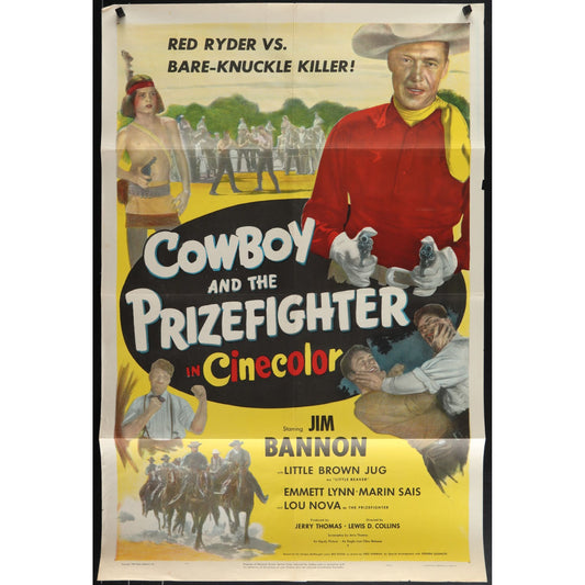 Cowboy and the Prizefighter (1949) Original Movie Poster 27x41