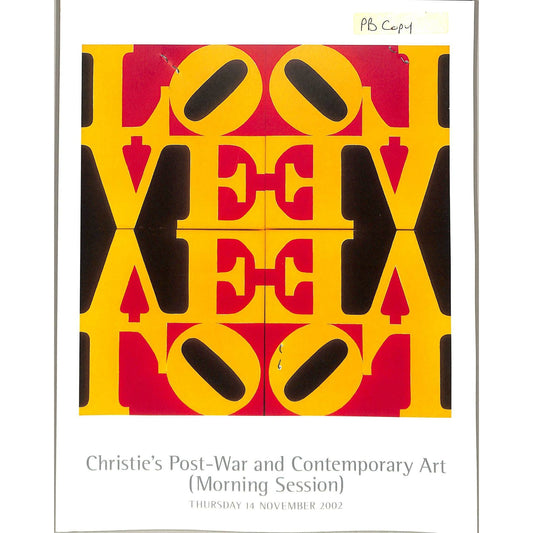 Christie's Post War & Contemporary Art Auction Catalog November 14, 2002