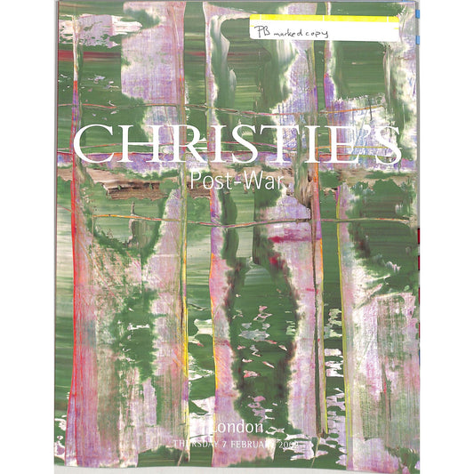 Christie's Post War Art Auction Catalog February 7, 2002