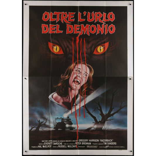 Razorback (1984) Original Italian 2P Movie Poster 55x78