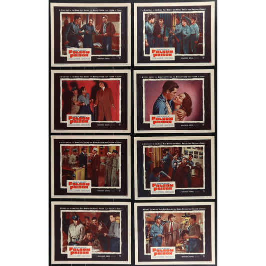 Inside the Walls of Folsom Prison (1951) Original Lobby Card Movie Poster Set 11x14